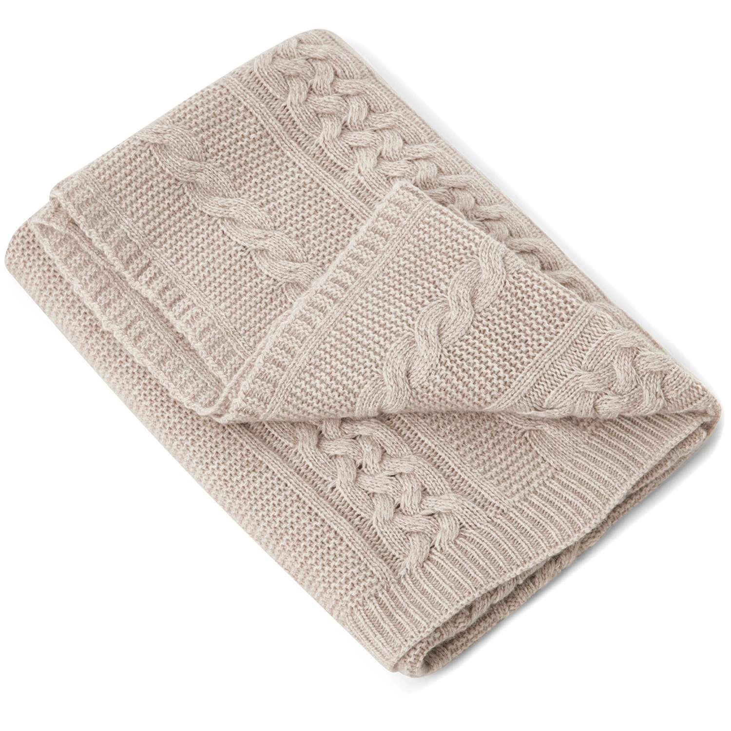 Garbo & Friends Knitted Blanket - Barnfiltar Ull Oat