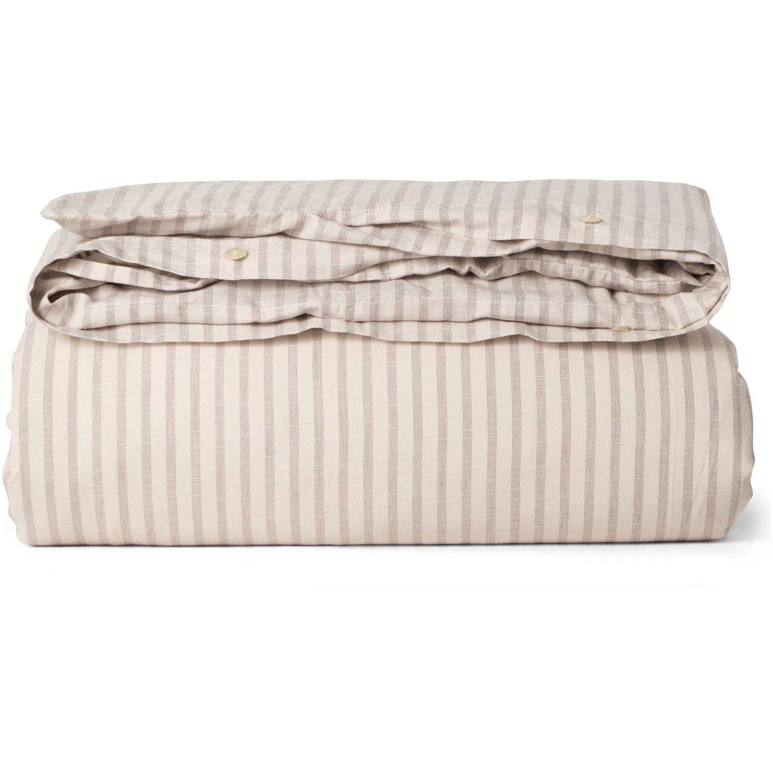 Garbo & Friends Stripe Mauve Påslakan 220x220 Cm - Påslakan Ekologisk Bomull Beige