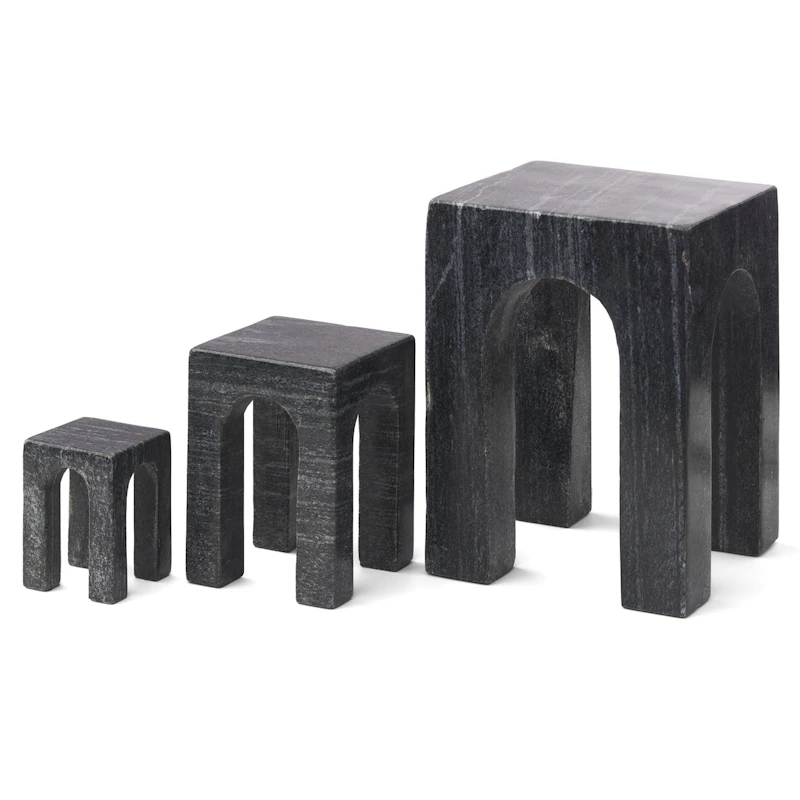 Arkis Bookend Bokstöd 3 Delar, Svart