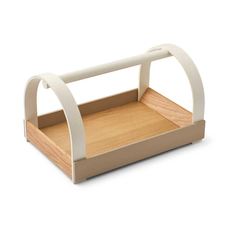Kydo Bricka, Ek / Vit / Beige