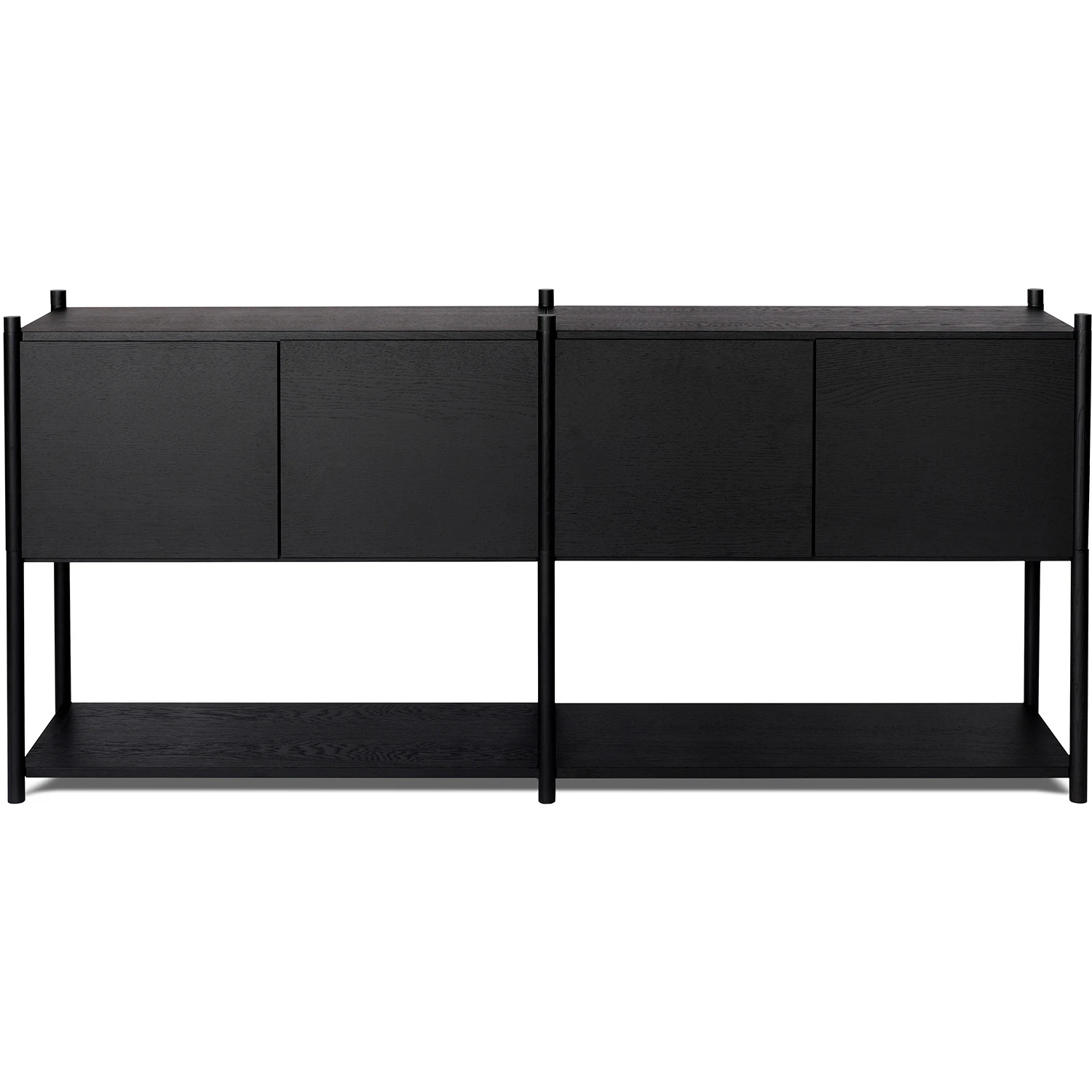 Gejst Sceene H Bokhylla Gjord Av Ek - Sk&aring;p & vitrinsk&aring;p Ek Svart