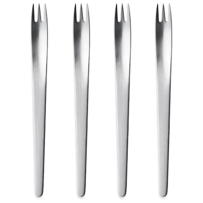 Arne Jacobsen Tårtgaffel 4-pack, Rostfritt Stål
