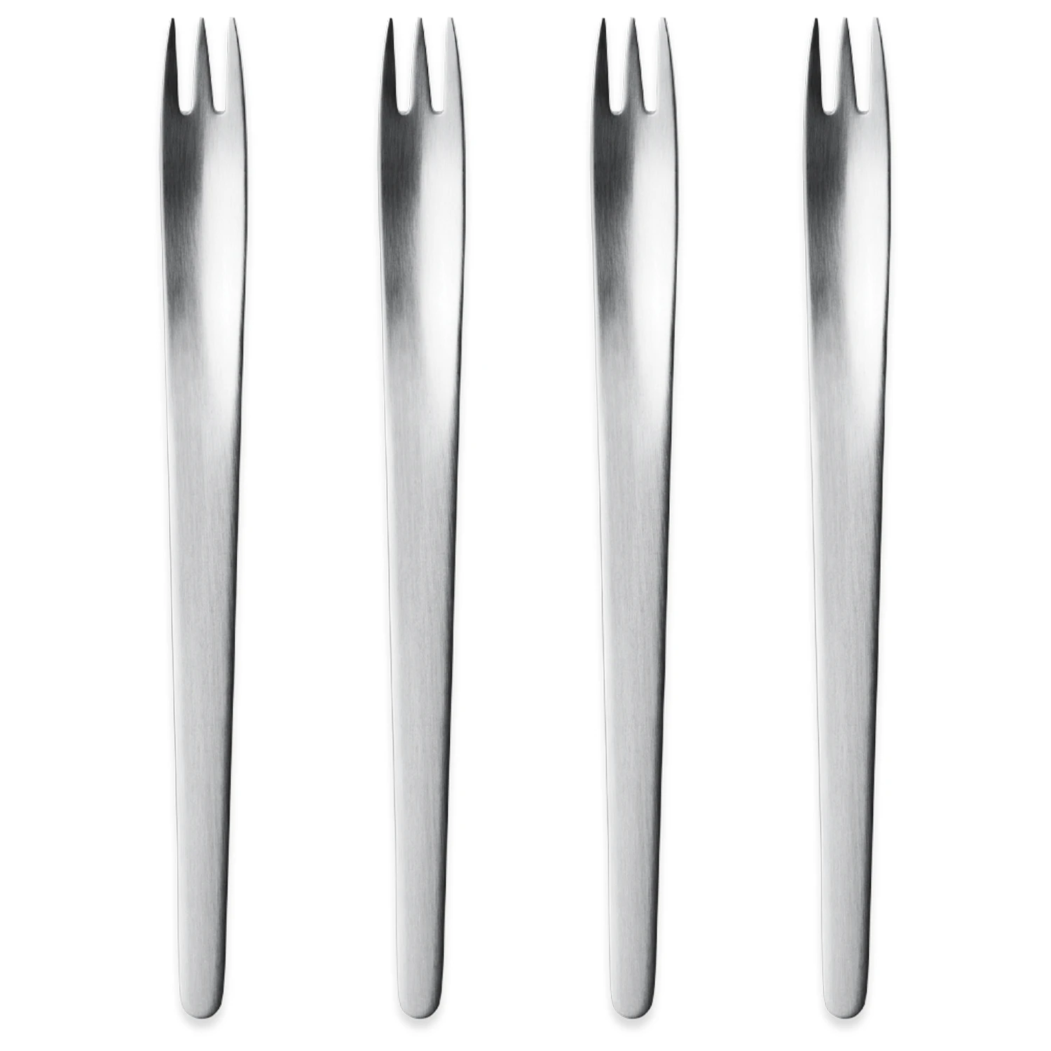 georg jensen arne jacobsen tårtgaffel 4-pack - rostfritt stål