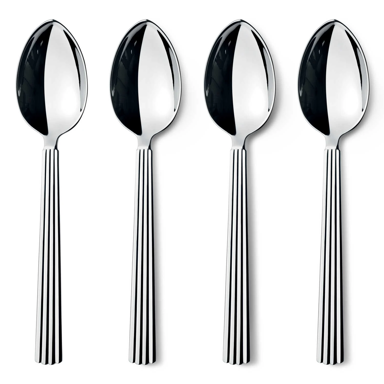 Georg Jensen Bernadotte Dessertsked 4-pack Presentask - Rostfritt St&aring;l