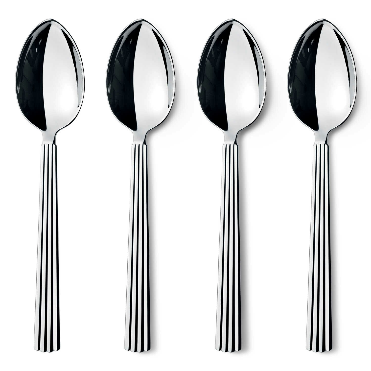 georg jensen bernadotte dessertsked 4-pack presentask - rostfritt stål