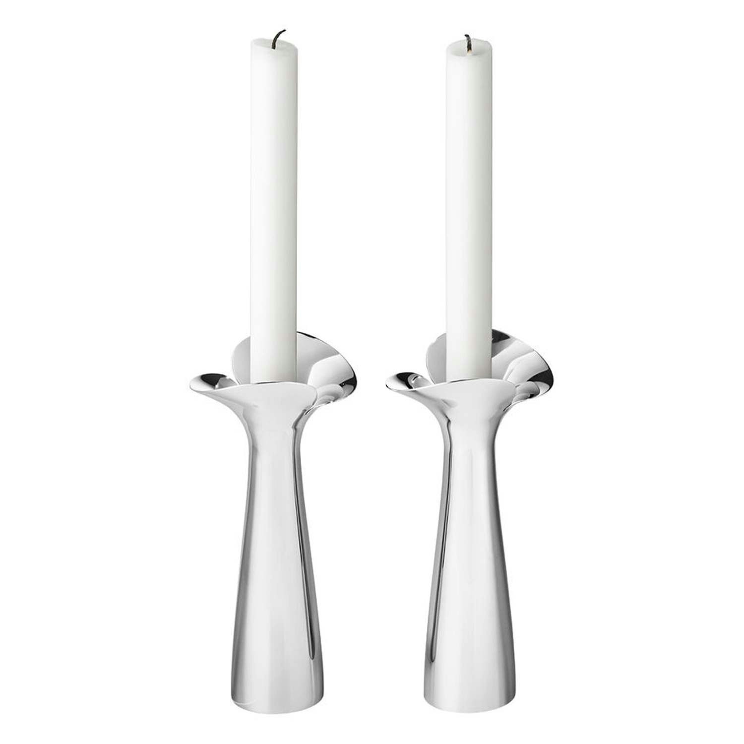 Georg Jensen Bloom Botanica Ljusstake 2-pack - Ljusstakar Rostfritt Stål