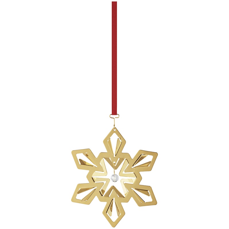 Snowflake Juldekoration, Gold Plated