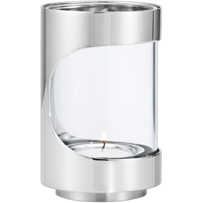 Georg Jensen Chrome V&auml;rmeljush&aring;llare 12 Cm - Ljusstakar Glas Rostfritt St&aring;l