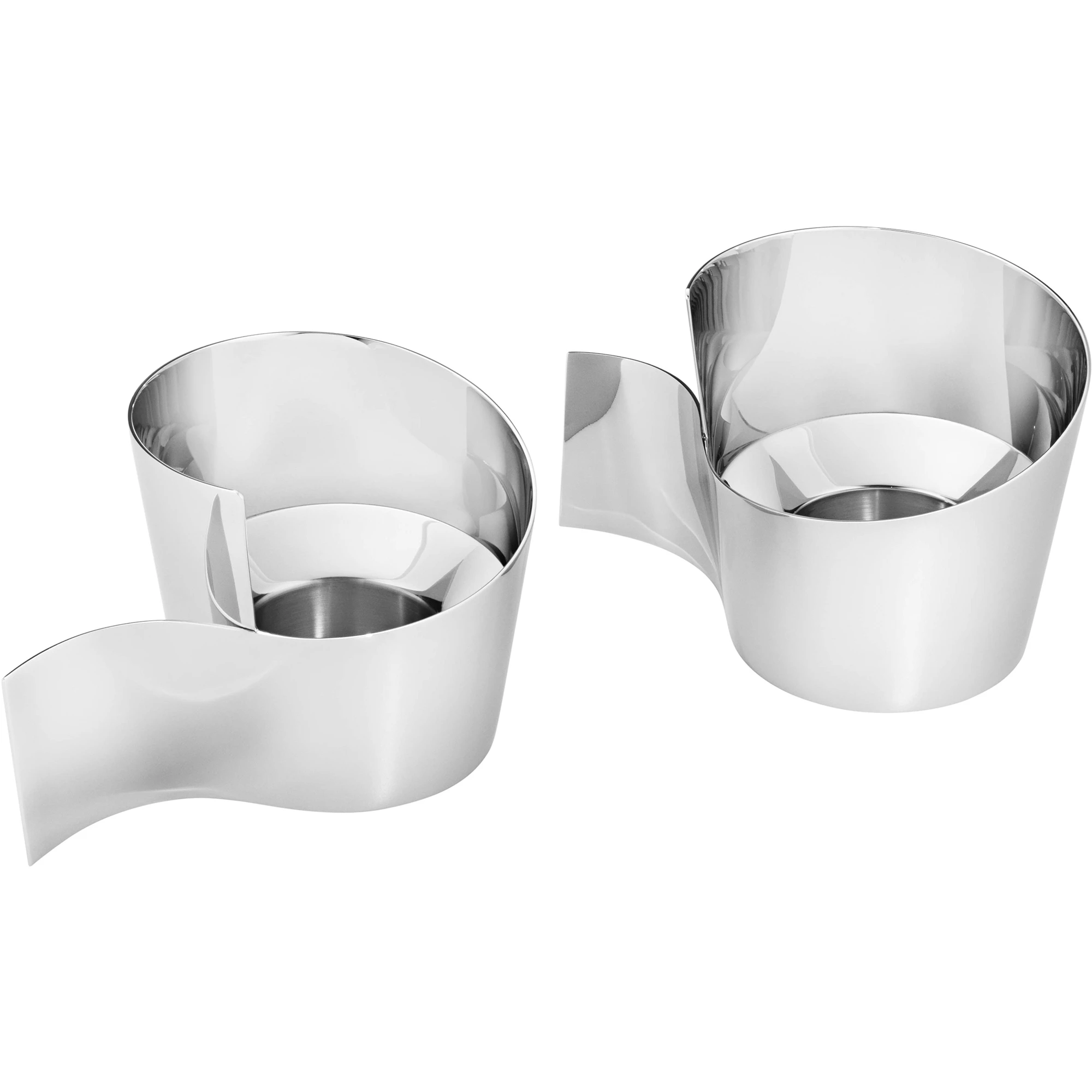 Georg Jensen Fold Ljuslykta 2-pack - Ljuslyktor Rostfritt Stål