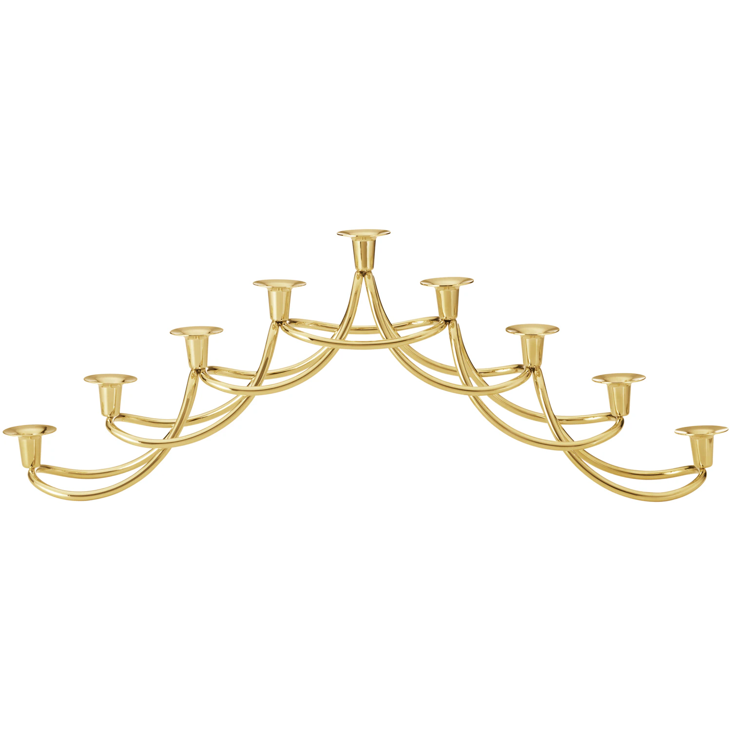 Georg Jensen Harmony Menorah Kandelaber 18k pl&auml;terad - Kandelabrar pl&auml;tering Guld