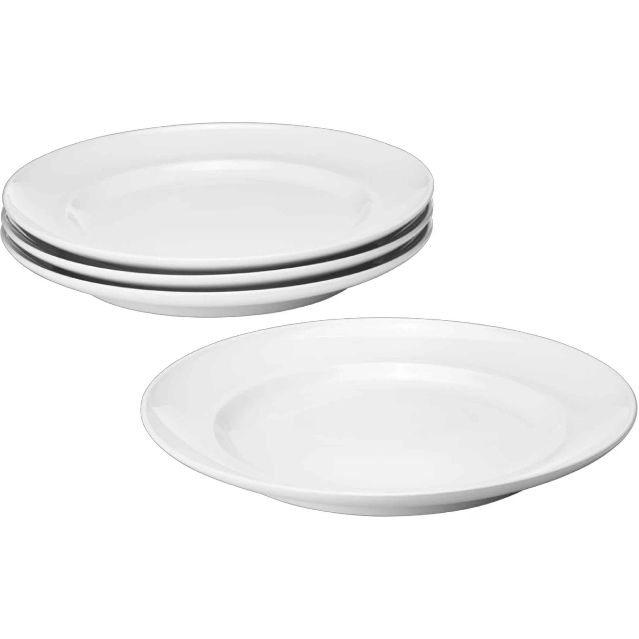 georg jensen koppel middagstallrik 27 cm 4-pack - porslin vit