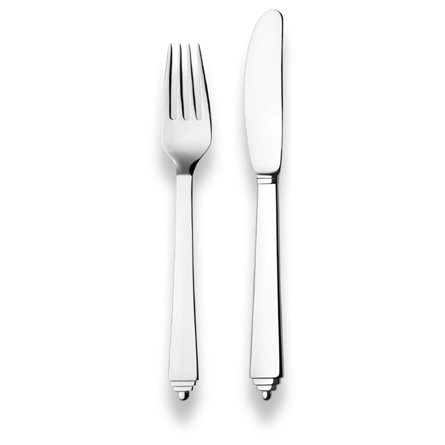 Georg Jensen Pyramid Förrättsbestick 8 Delar - Bestickset Rostfritt Stål