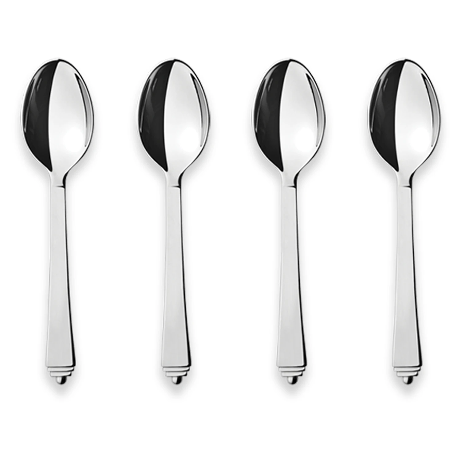 Georg Jensen Pyramid Kaffesked 4-pack - Skedar Rostfritt St&aring;l
