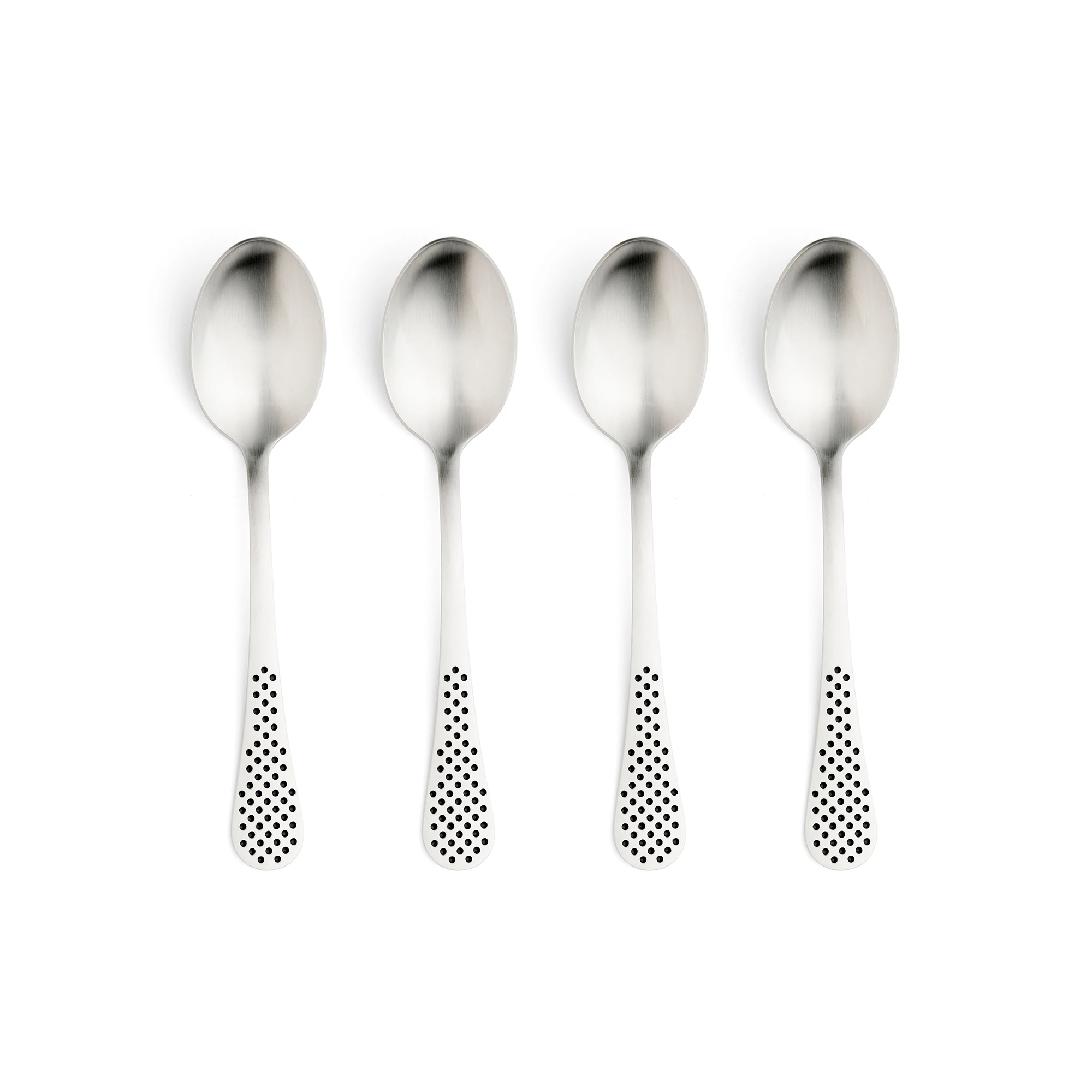 Global Dessertsked 4-pack - Rostfritt St&aring;l Silver
