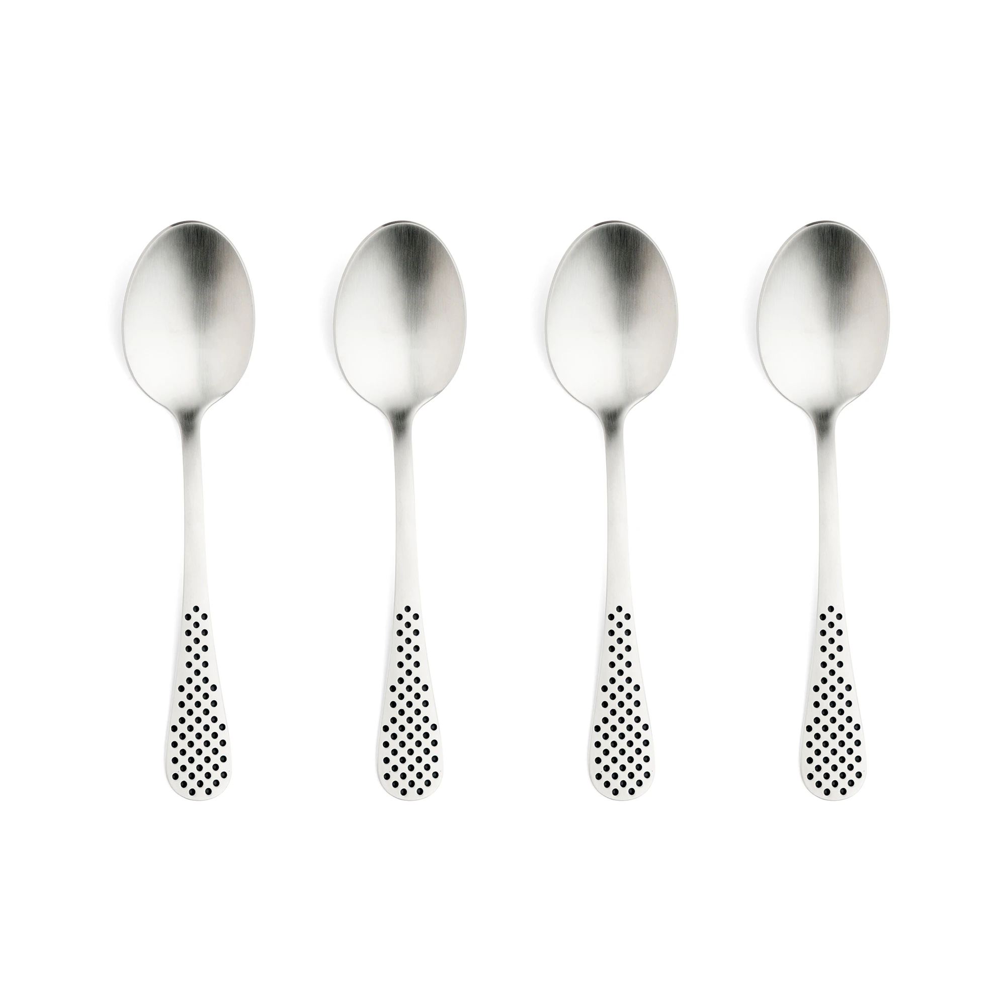 Global Kaffesked 4-pack - Skedar Rostfritt St&aring;l Silver