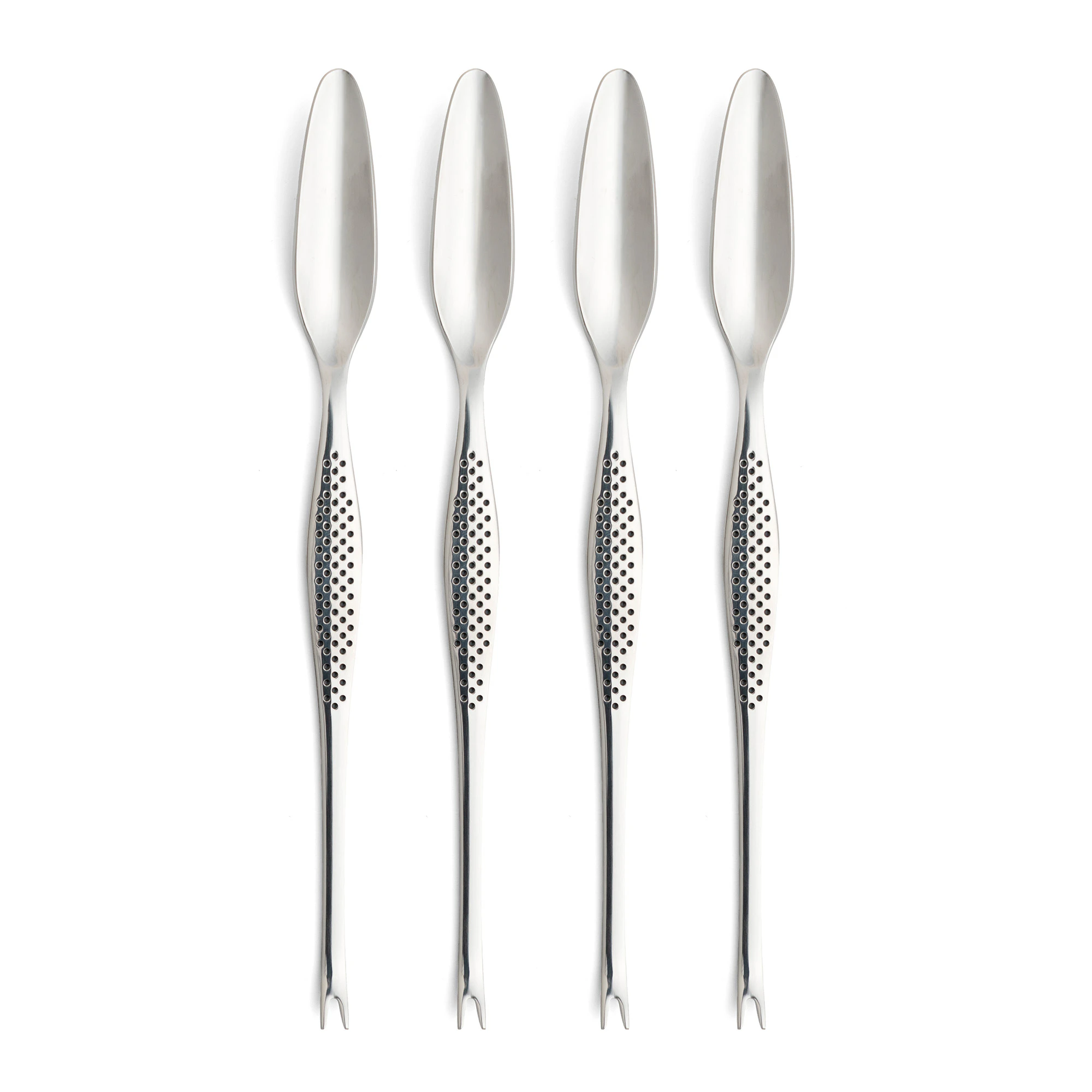 Global Skaldjursbestick 4-pack - Rostfritt St&aring;l Svart