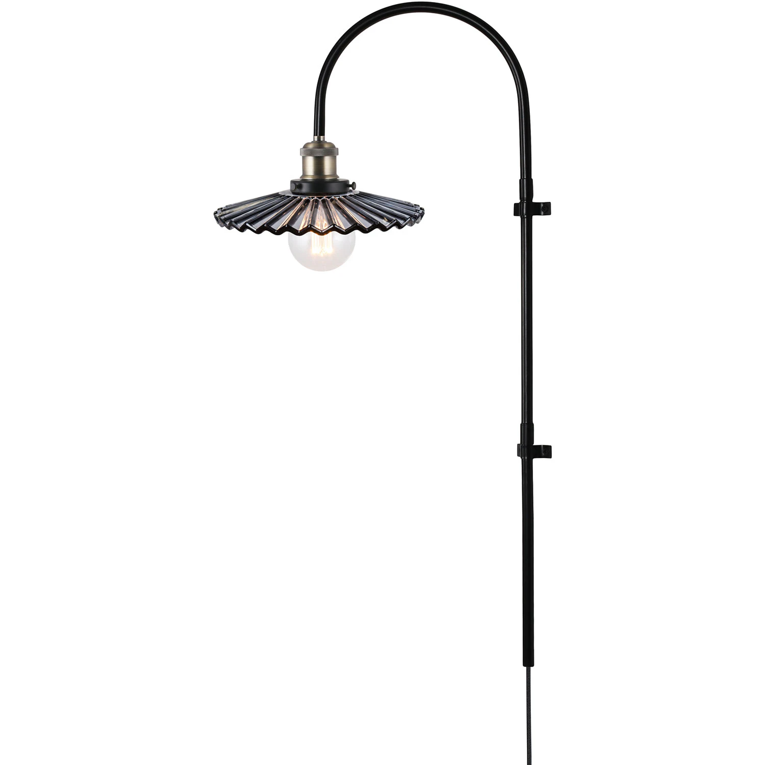 Globen Lighting Cobbler 75 V&auml;gglampa R&ouml;k - V&auml;gglampor Glas Smoke