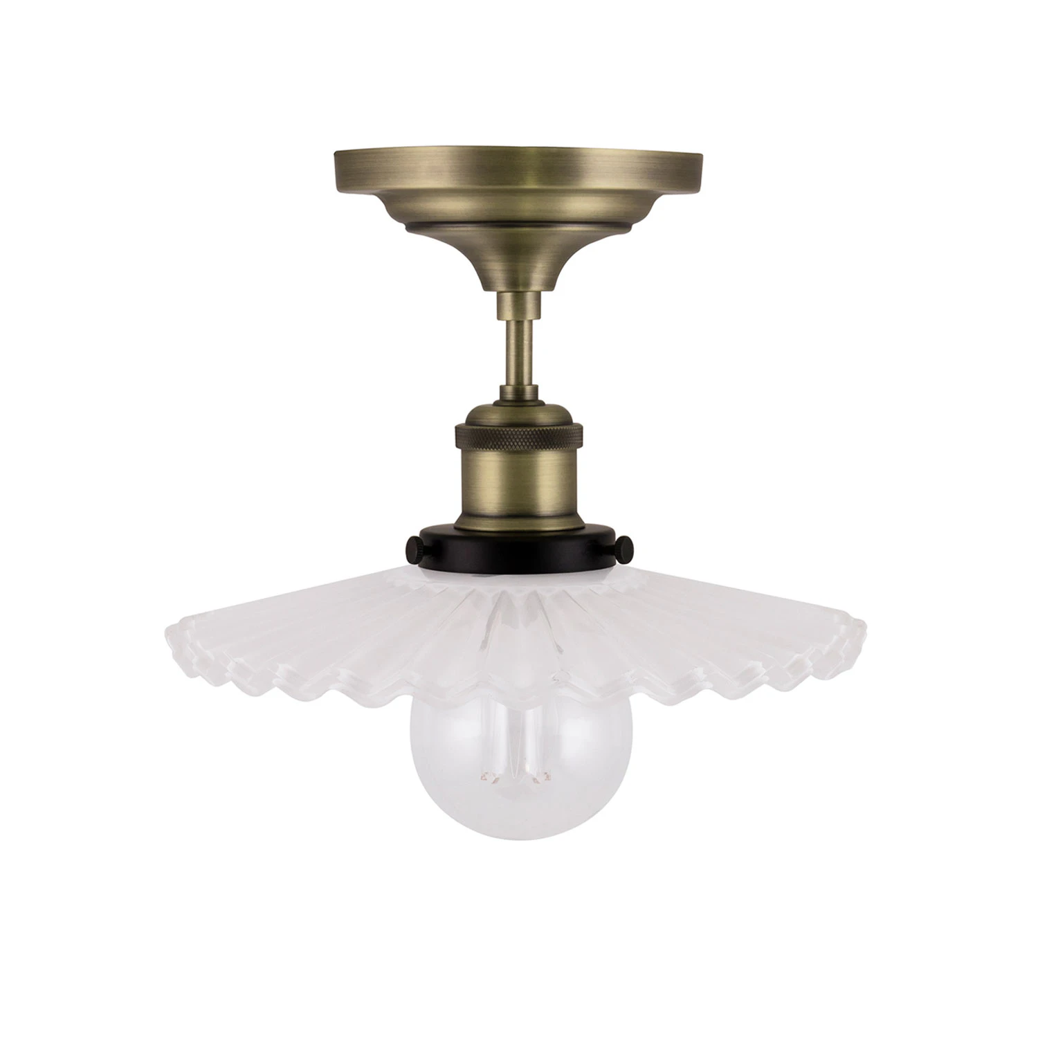 Globen Lighting Cobbler 25 Plafond /ant. M&auml;ssing - Plafonder Glas Vit