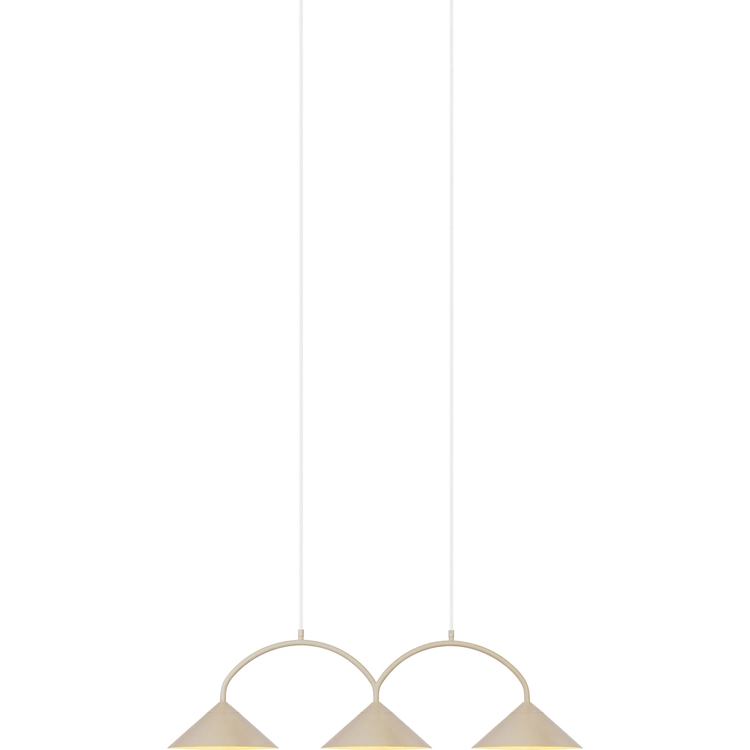 Globen Lighting Curve 3 Pendel - Pendellampor Metall Beige