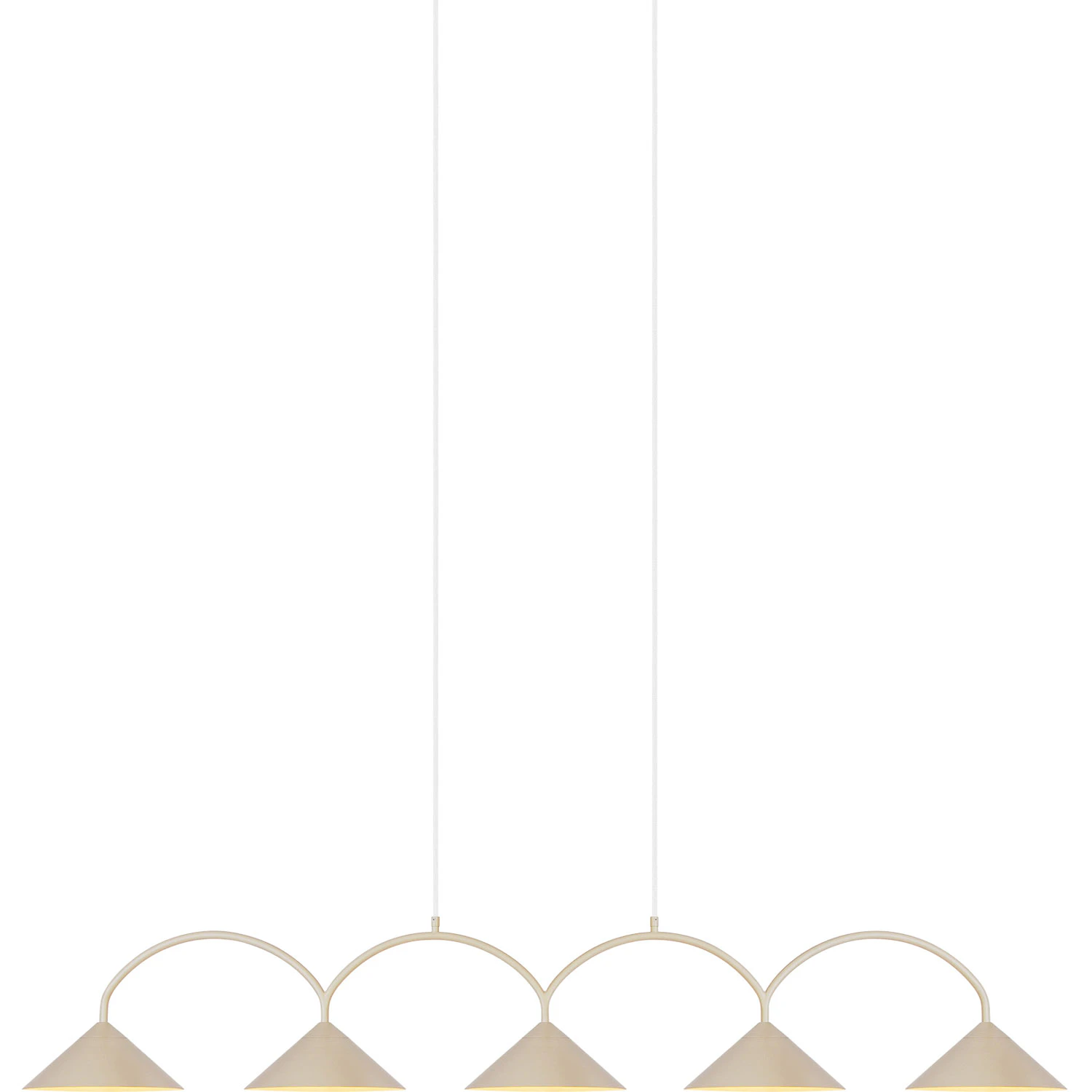 Globen Lighting Curve 5 Pendel - Pendellampor Metall Beige