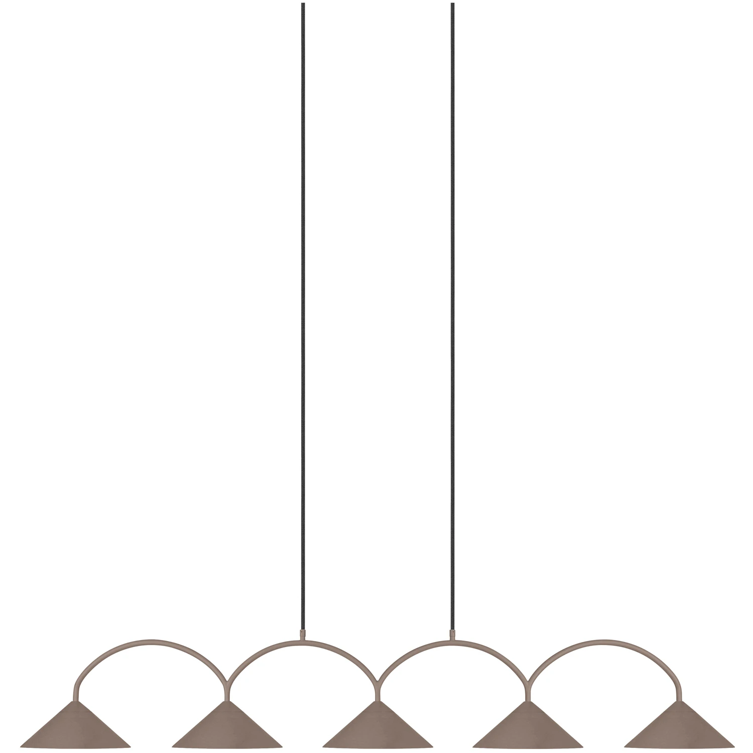 Globen Lighting Curve 5 Pendel Mocha - Pendellampor Metall Mocka