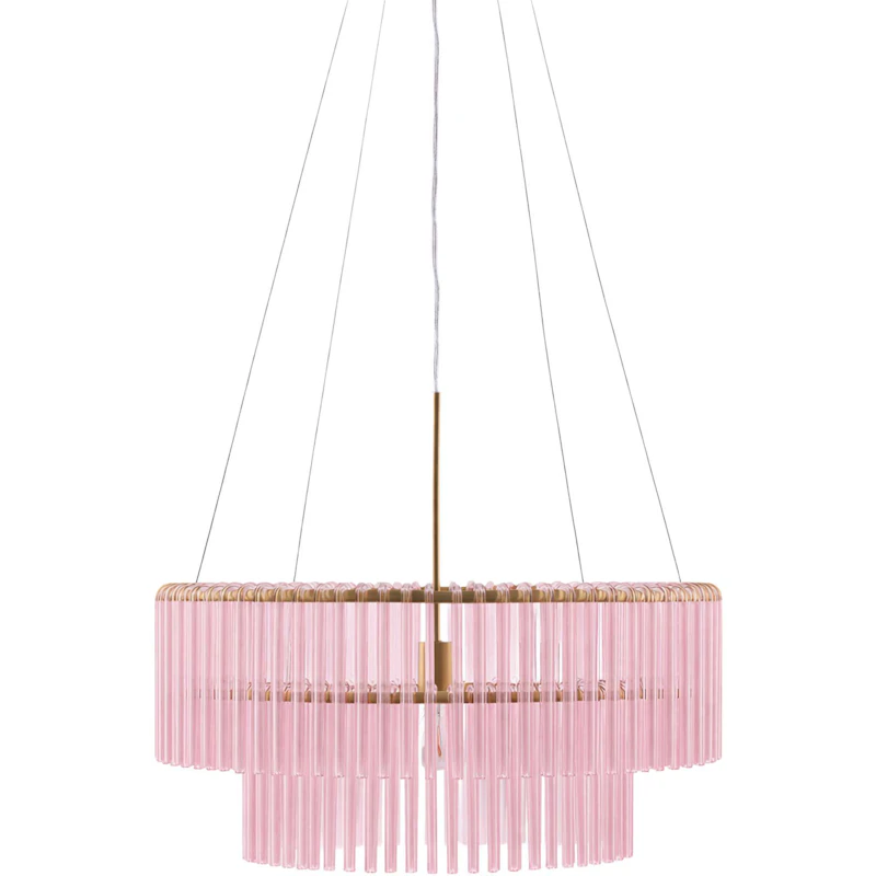 Hook Pendel, Rosa / Borstad Mässing