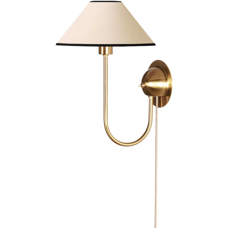 Iris Vägglampa, Creme / Svart
