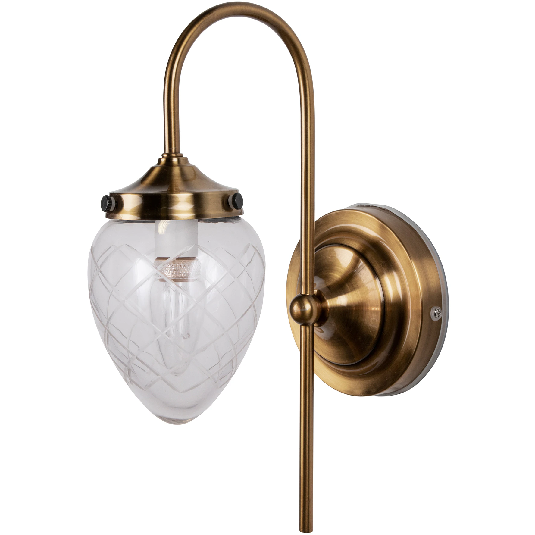 Globen Lighting Juni V&auml;gglampa Ip44 - V&auml;gglampor Glas Klar