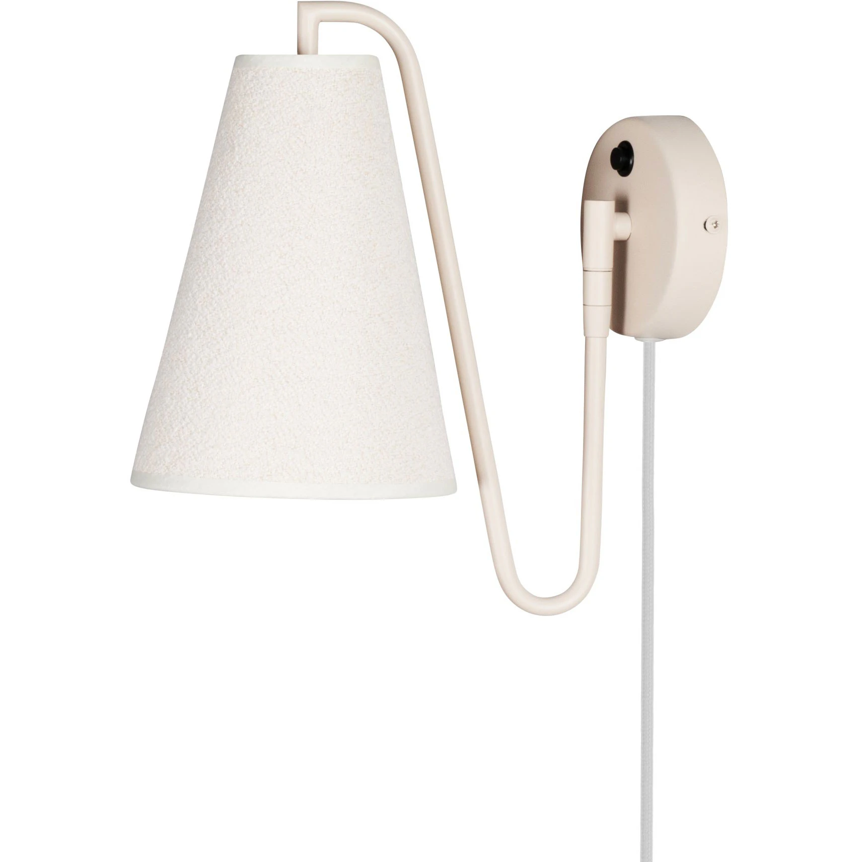 Globen Lighting Lou V&auml;gglampa / Beige - V&auml;gglampor Boucl&eacute; Vit