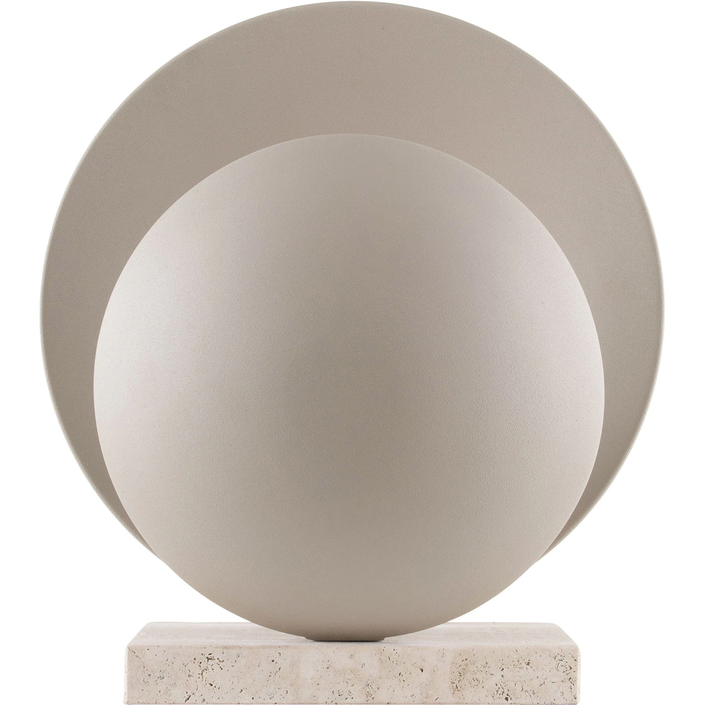 Globen Lighting Orbit Bordslampa / Travertin - Bordslampor Metall Beige