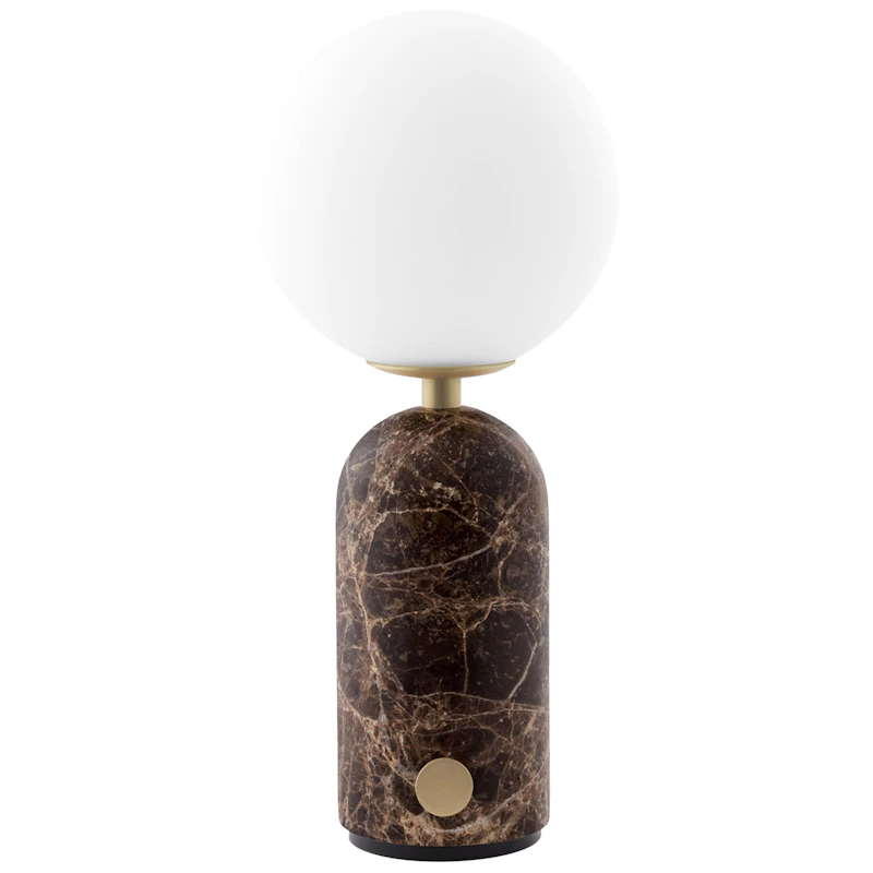 Torrano Bordslampa Portabel, Brun Marmor