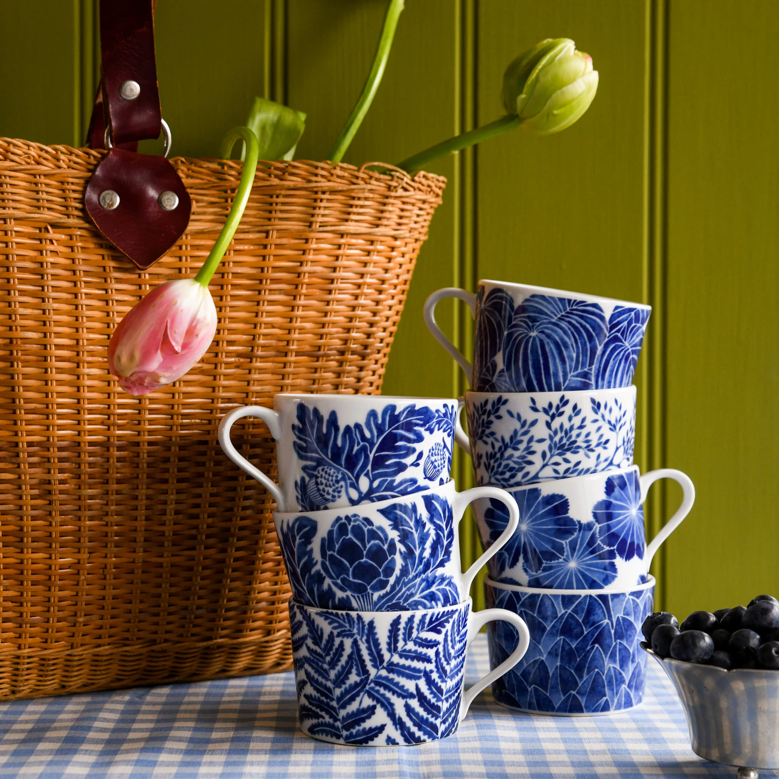Götefors Porslin Botanica Fern Mugg 24 Cl, blå från Götefors Porslin, bild 5