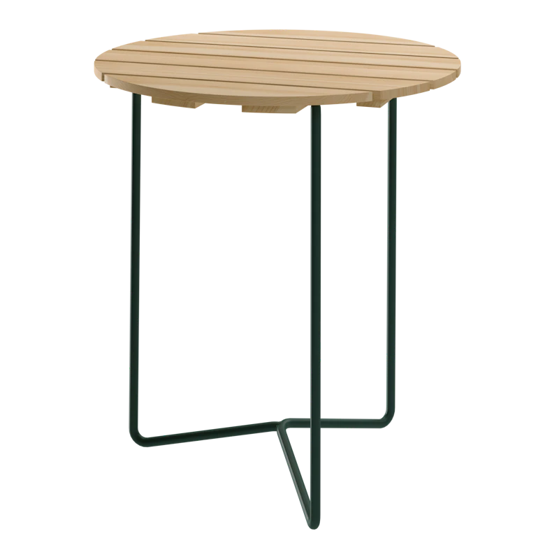 6B Bord Ø60 cm, Oljad Furu / Grön