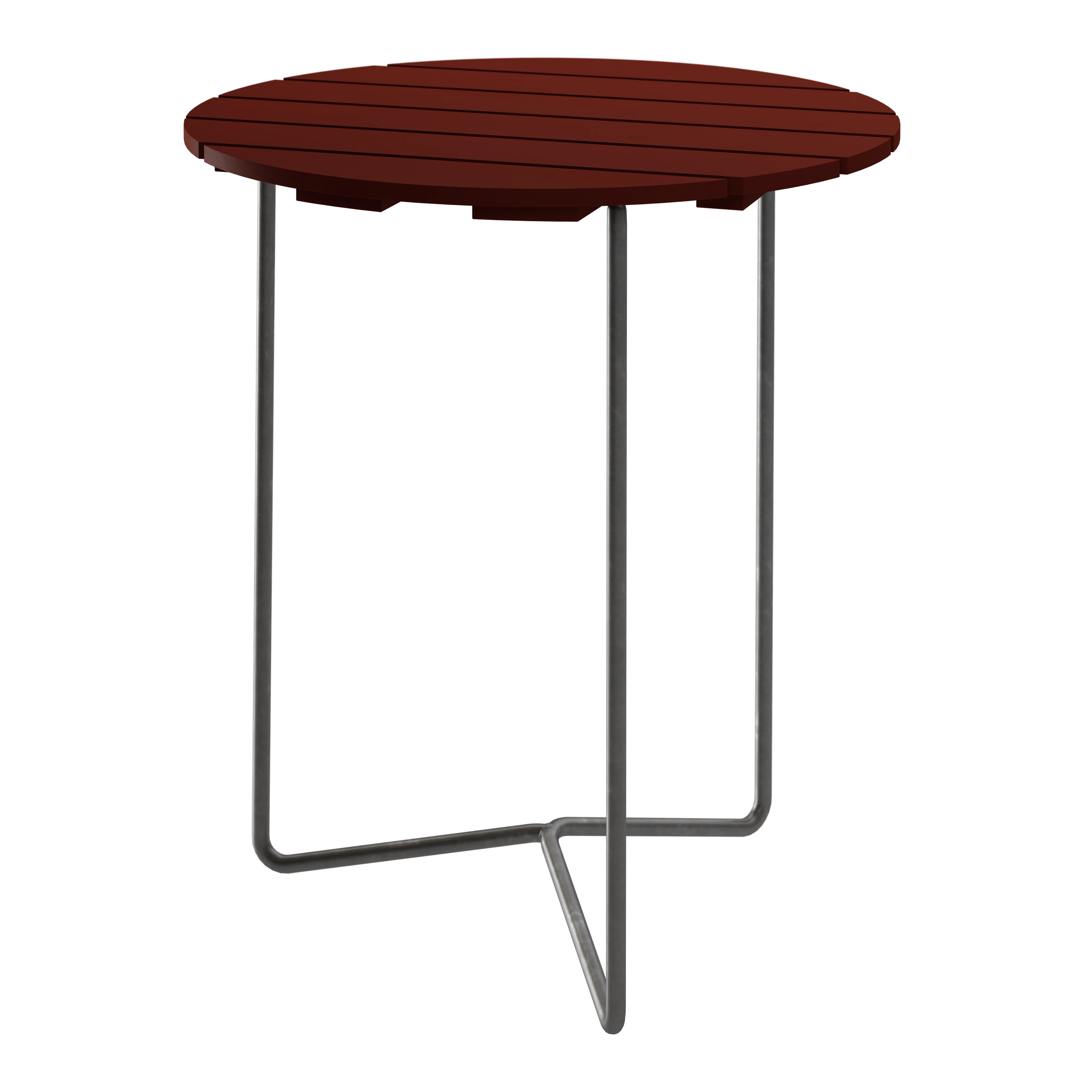 Grythyttan Stålmöbler 6b Bord Ø60 Cm / Svart - Trädgårdsbord Ek Mörkröd
