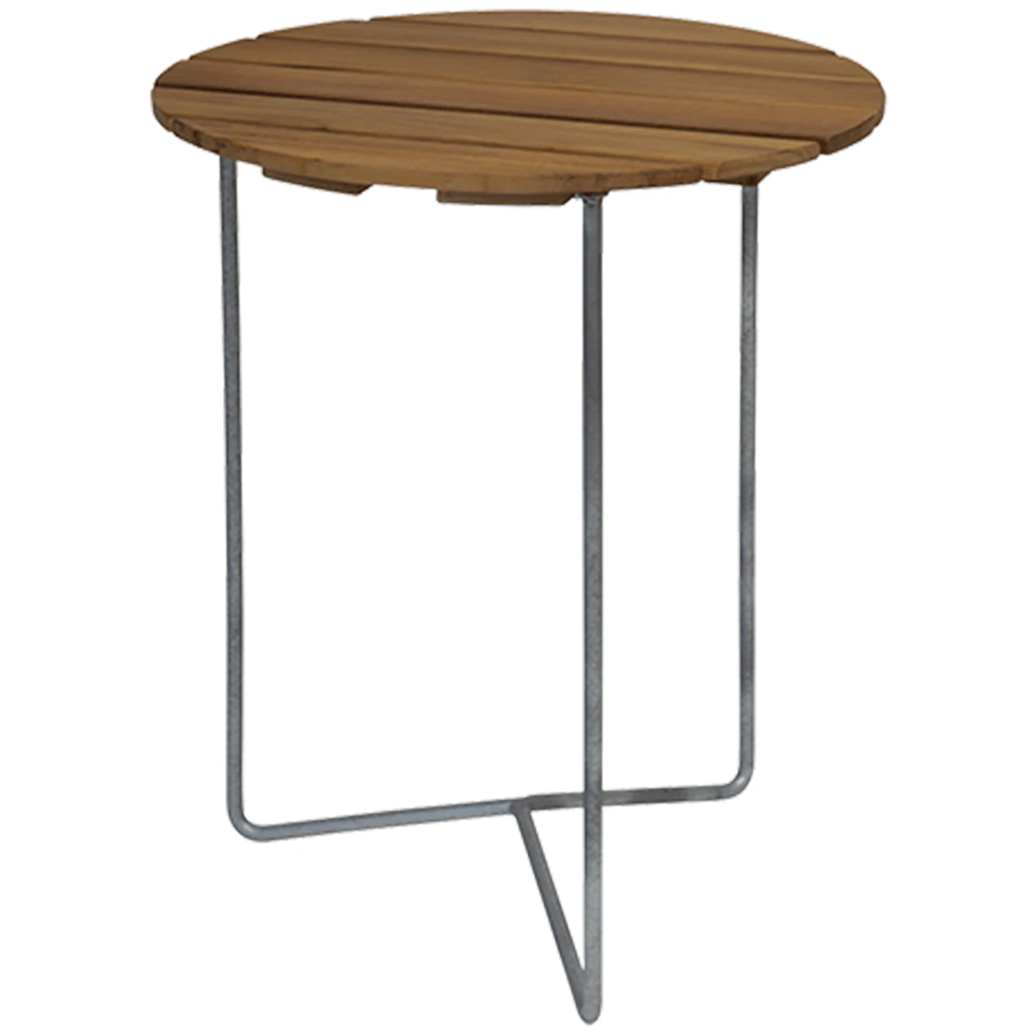 Grythyttan Stålmöbler 6b Bord Ø60 Cm Obehandlad / Varmförzinkat Stål - Trädgårdsbord Teak