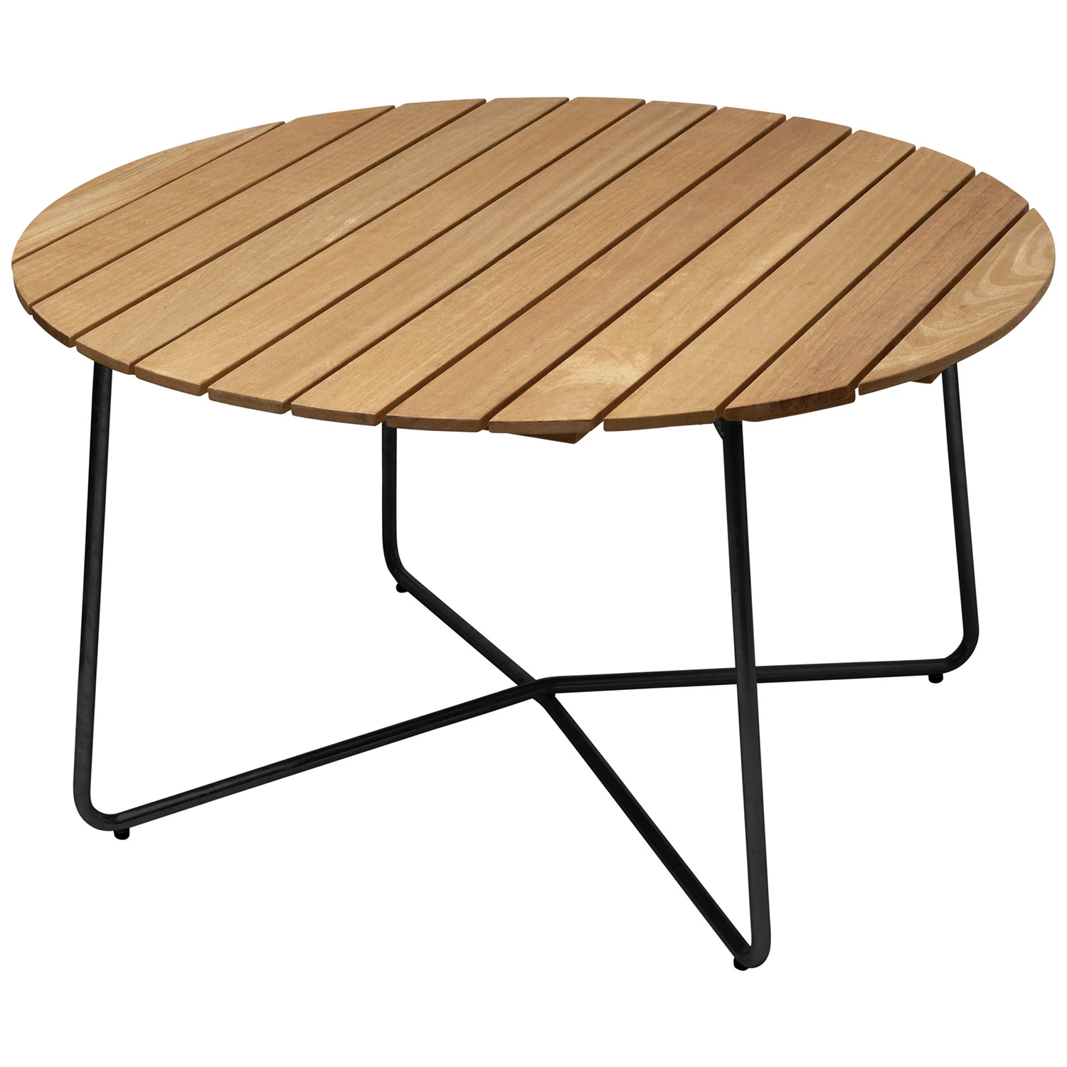 Grythyttan Stålmöbler 9a Bord Ø120 Cm / Svart - Trädgårdsbord Ek Oljad Ek