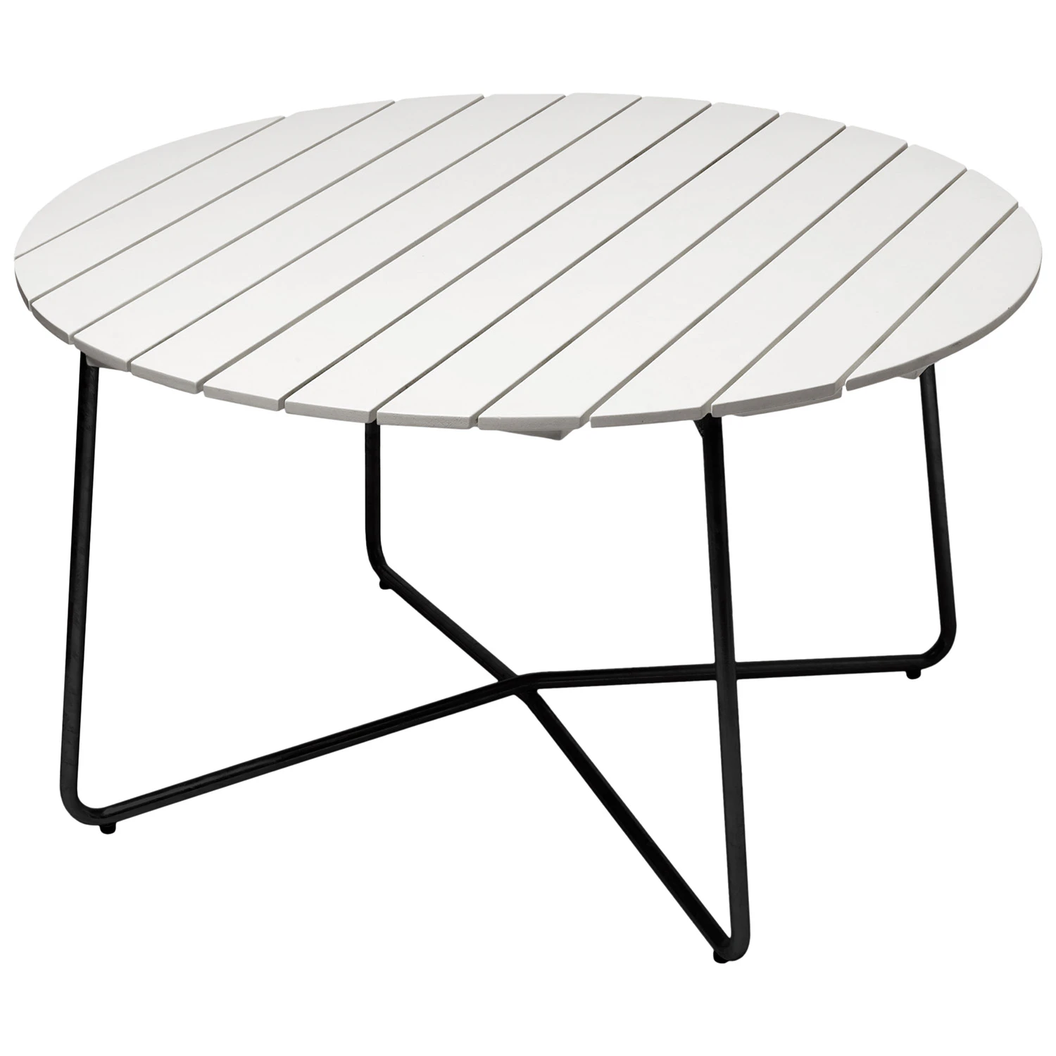 Grythyttan Stålmöbler 9a Bord Ø120 Cm / Svart - Trädgårdsbord Ek Vitlackerad Ek