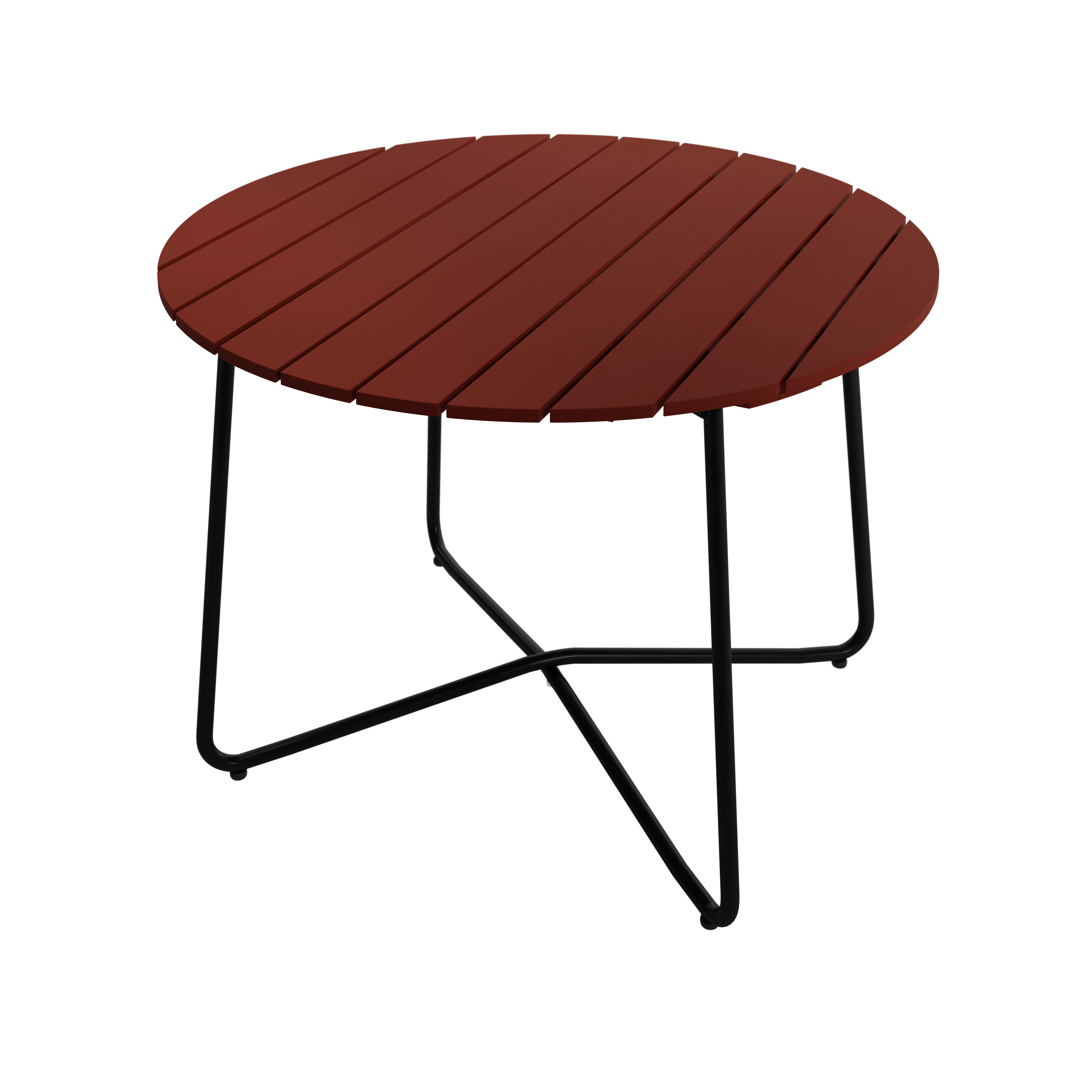 Grythyttan Stålmöbler 9a Bord Ø100 Cm / Svart - Trädgårdsbord Ek Mörkröd