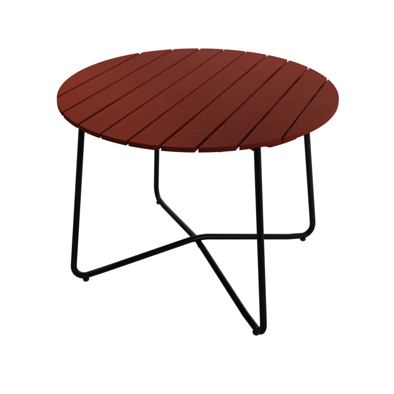 9A Bord Ø100 cm, Mörkröd / Svart