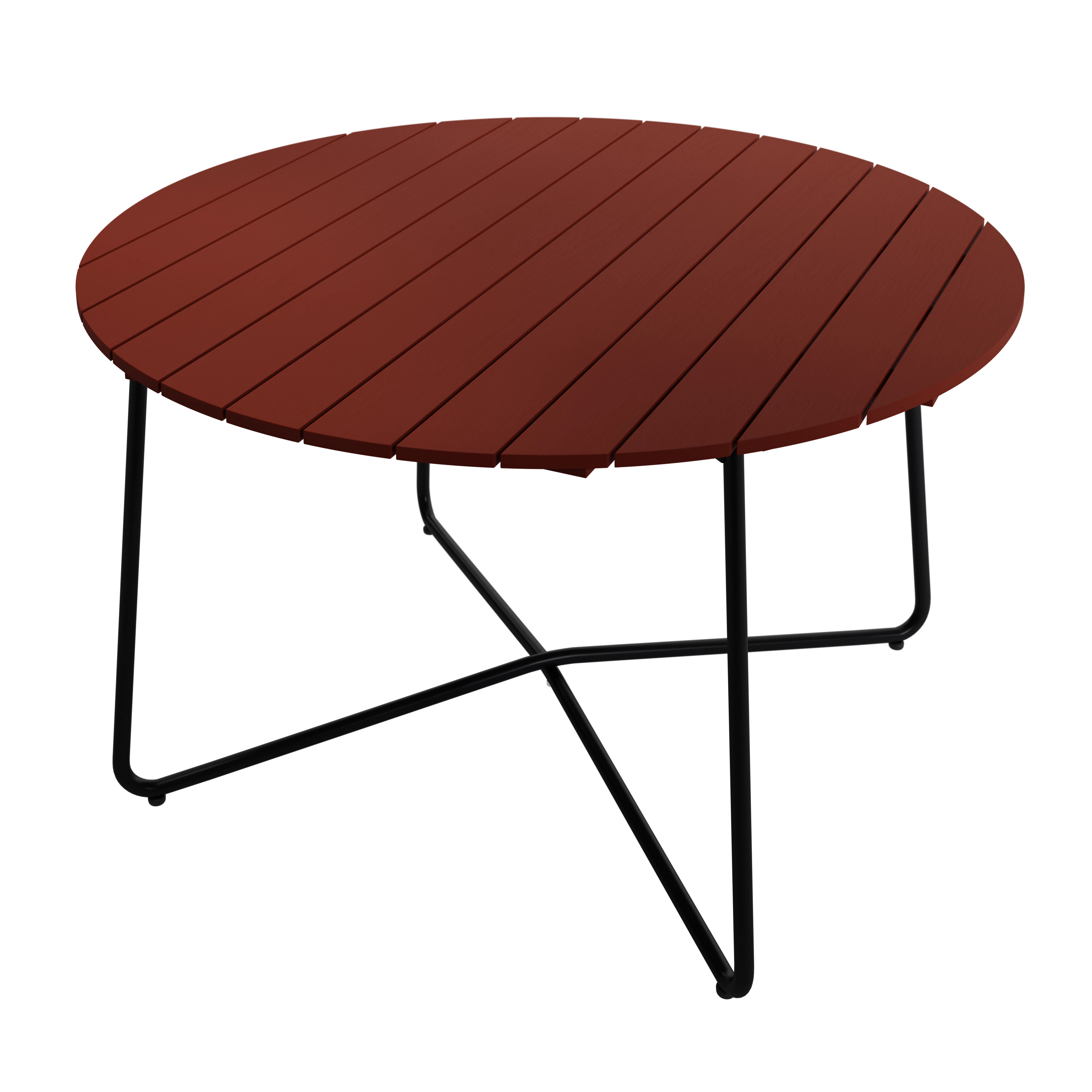 Grythyttan Stålmöbler 9a Bord Ø120 Cm / Svart - Trädgårdsbord Ek Mörkröd
