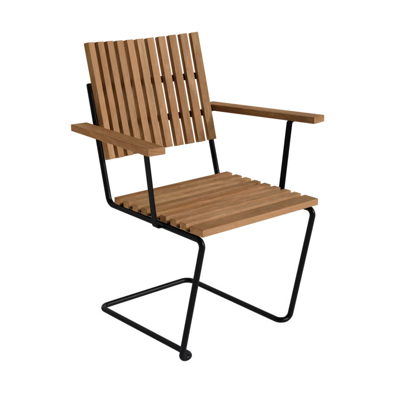 Bovik Fåtölj, Teak / Svart Stål