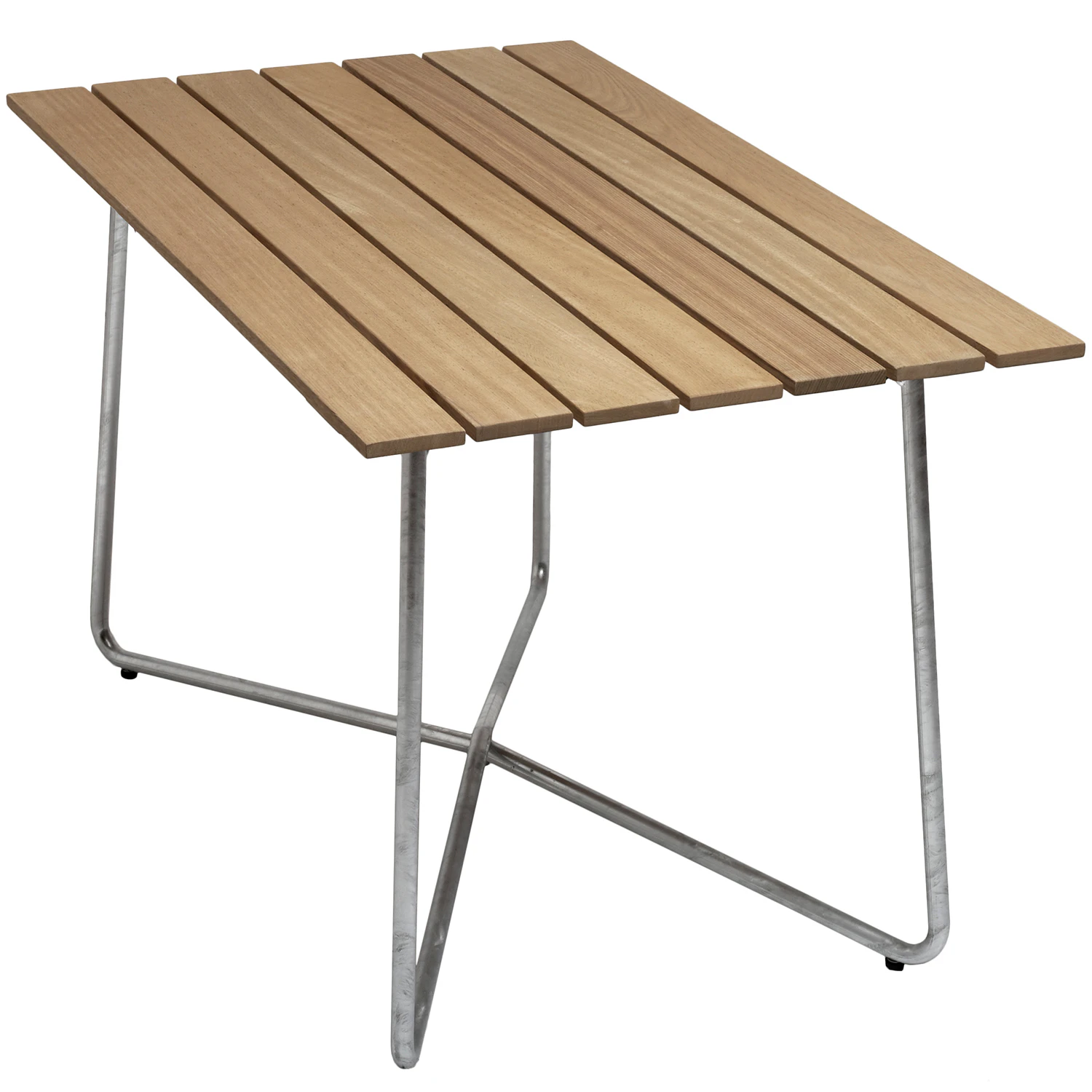 Grythyttan Stålmöbler B25a Bord 70x120 Cm / Varmförzinkat Stål - Trädgårdsbord Ek Oljad Ek