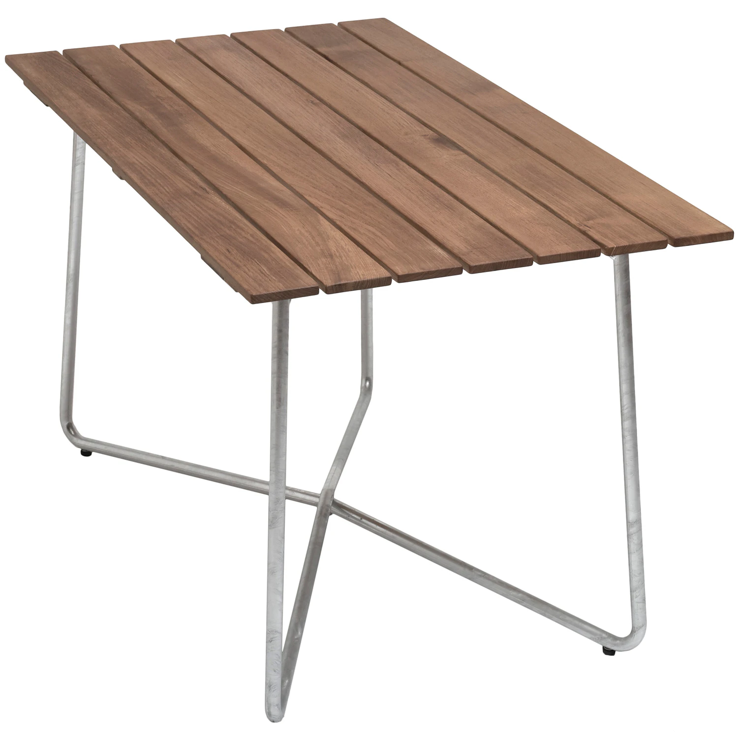 Grythyttan Stålmöbler B25a Bord 70x120 Cm Obehandlad / Varmförzinkat Stål - Trädgårdsbord Teak