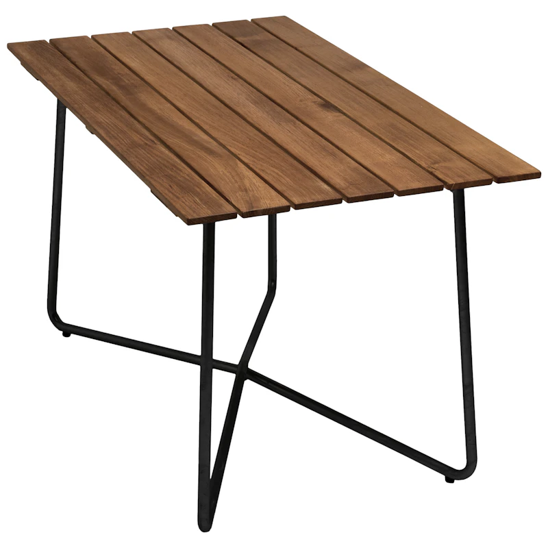 B25A Bord, Obehandlad Teak / Svart