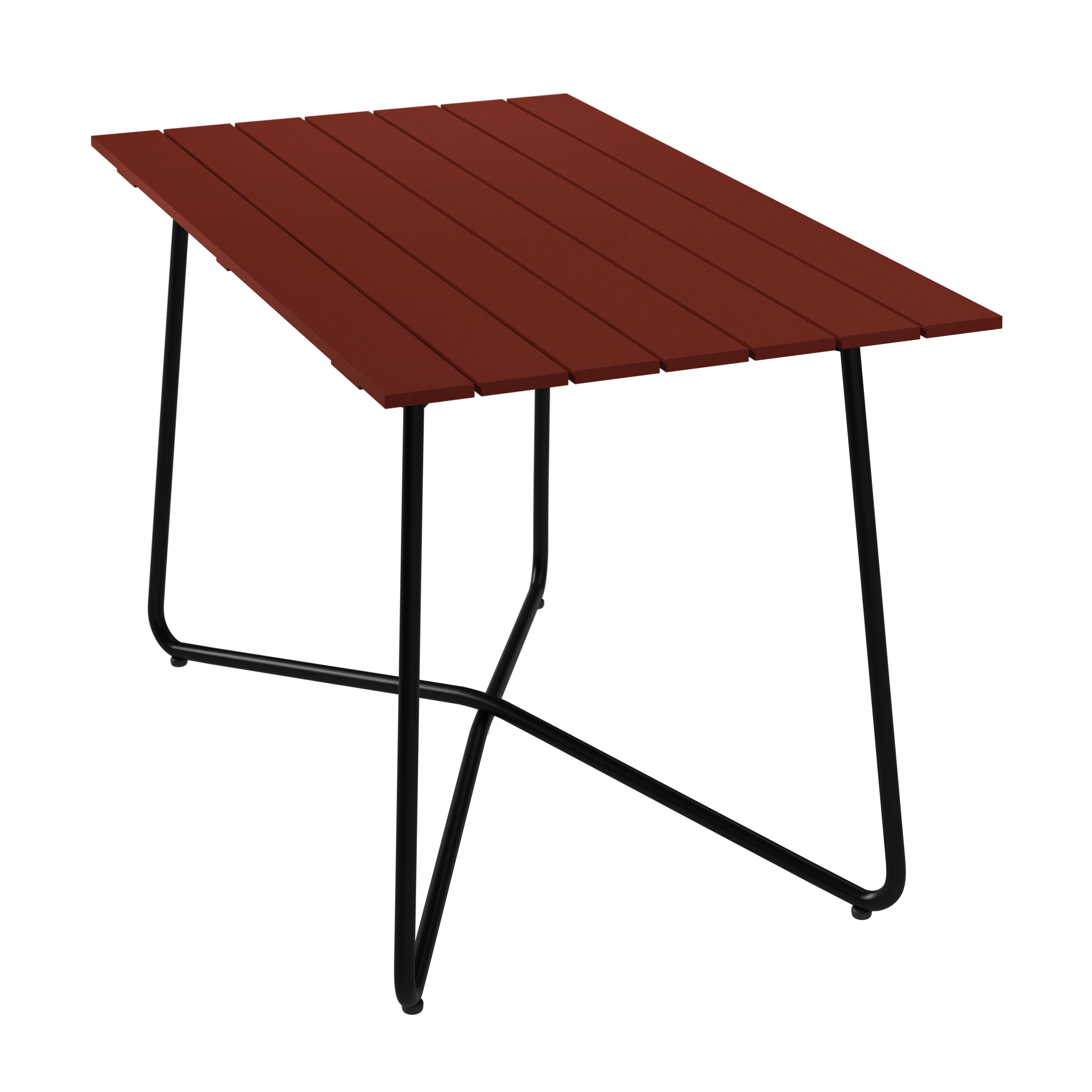 Grythyttan Stålmöbler B25a Bord 70x120 Cm / Svart - Trädgårdsbord Mörkröd