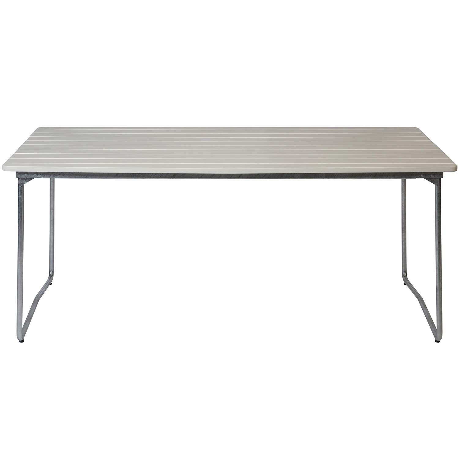 Grythyttan Stålmöbler B31 Bord 92x170 Cm Vitlackad / Varmförzinkat Stål - Trädgårdsbord Ek Vitlackerad Ek