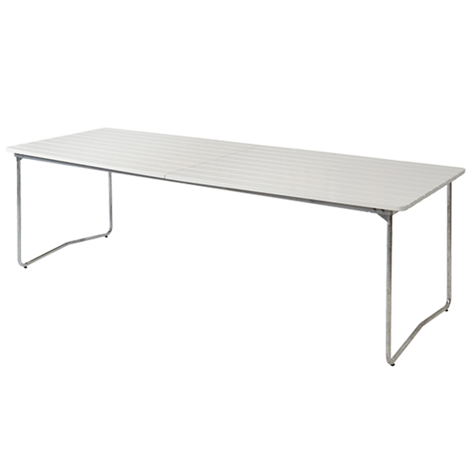 Grythyttan Stålmöbler B31 Bord 92x230 Cm Vitlackad / Varmförzinkat Stål - Trädgårdsbord Ek Vitlackerad Ek