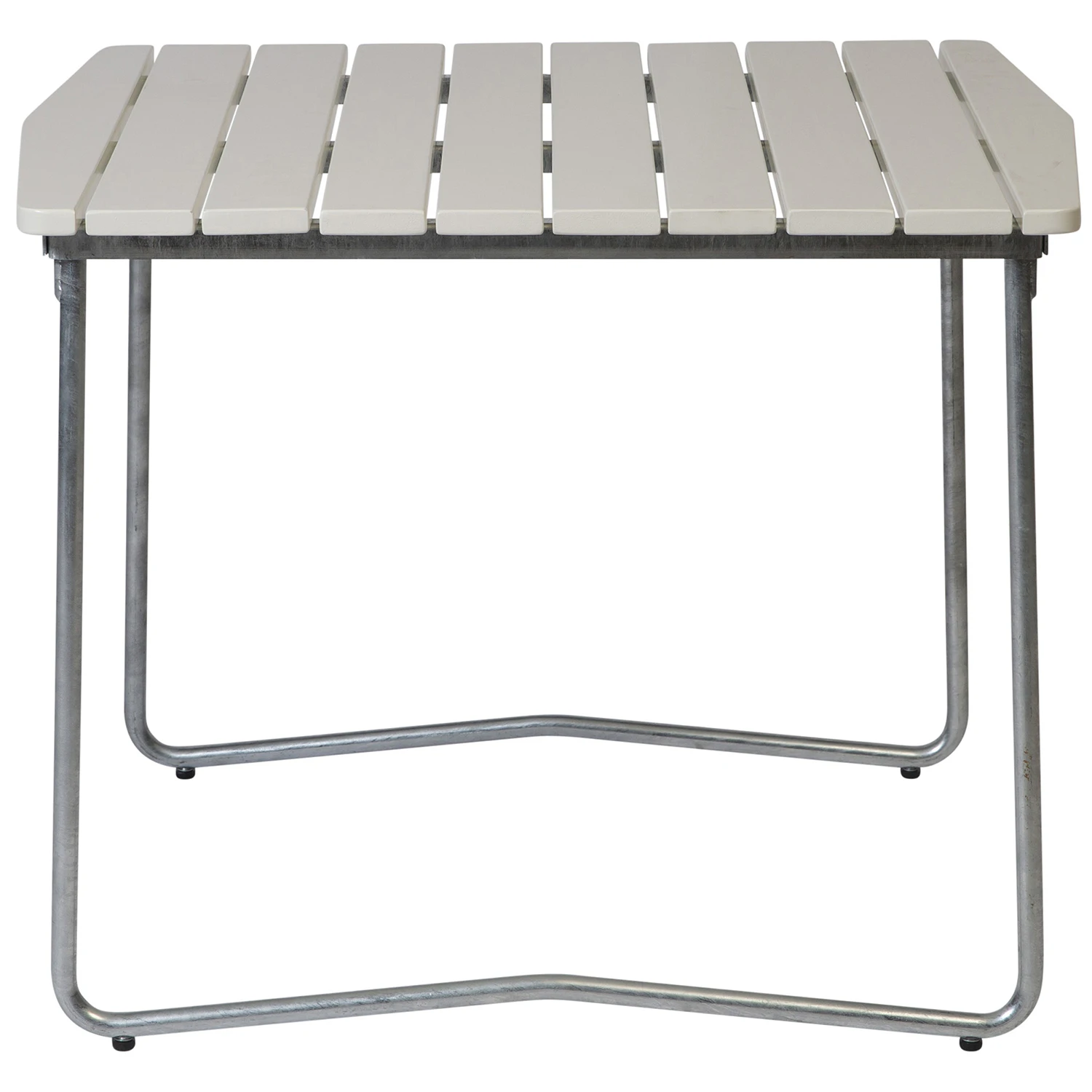 Grythyttan Stålmöbler B31 Bord 84x92 Cm Vitlackad Ek / Varmförzinkat Stål - Trädgårdsbord Vitlackerad Ek