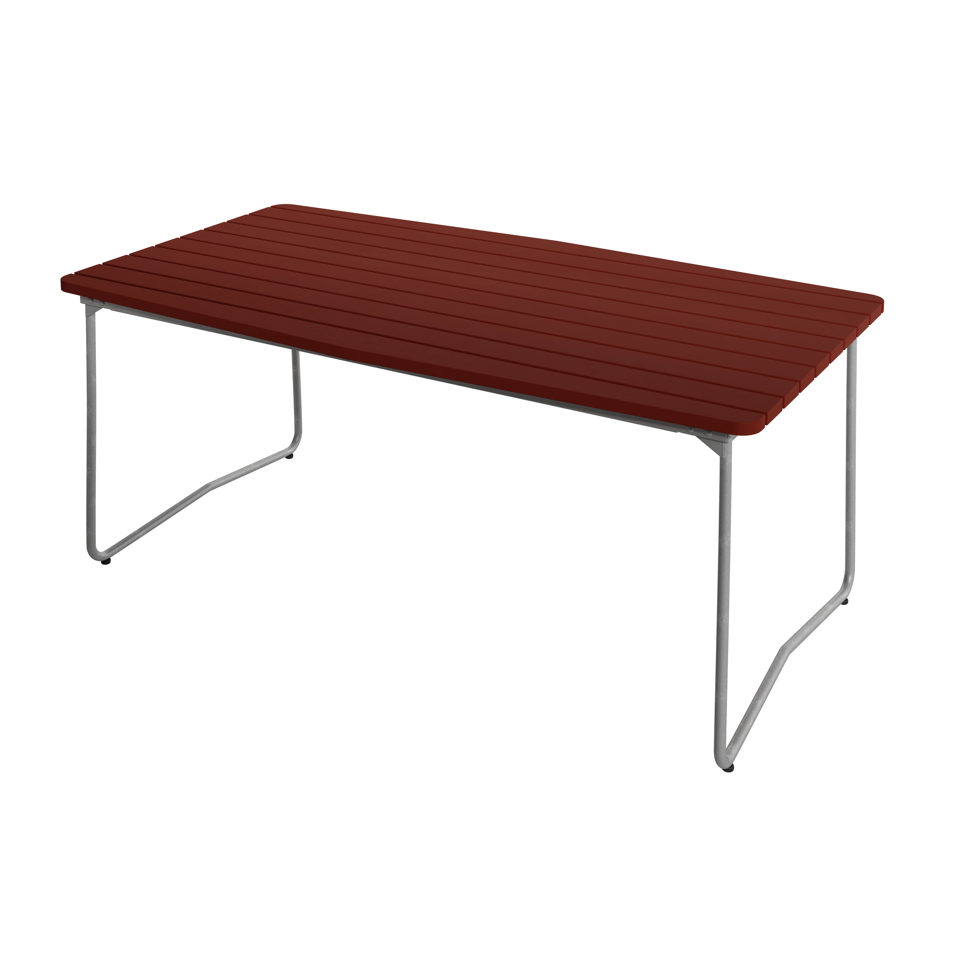 Grythyttan Stålmöbler B31 Bord 92x170 Cm / Varmförzinkat Stål - Trädgårdsbord Ek Mörkröd