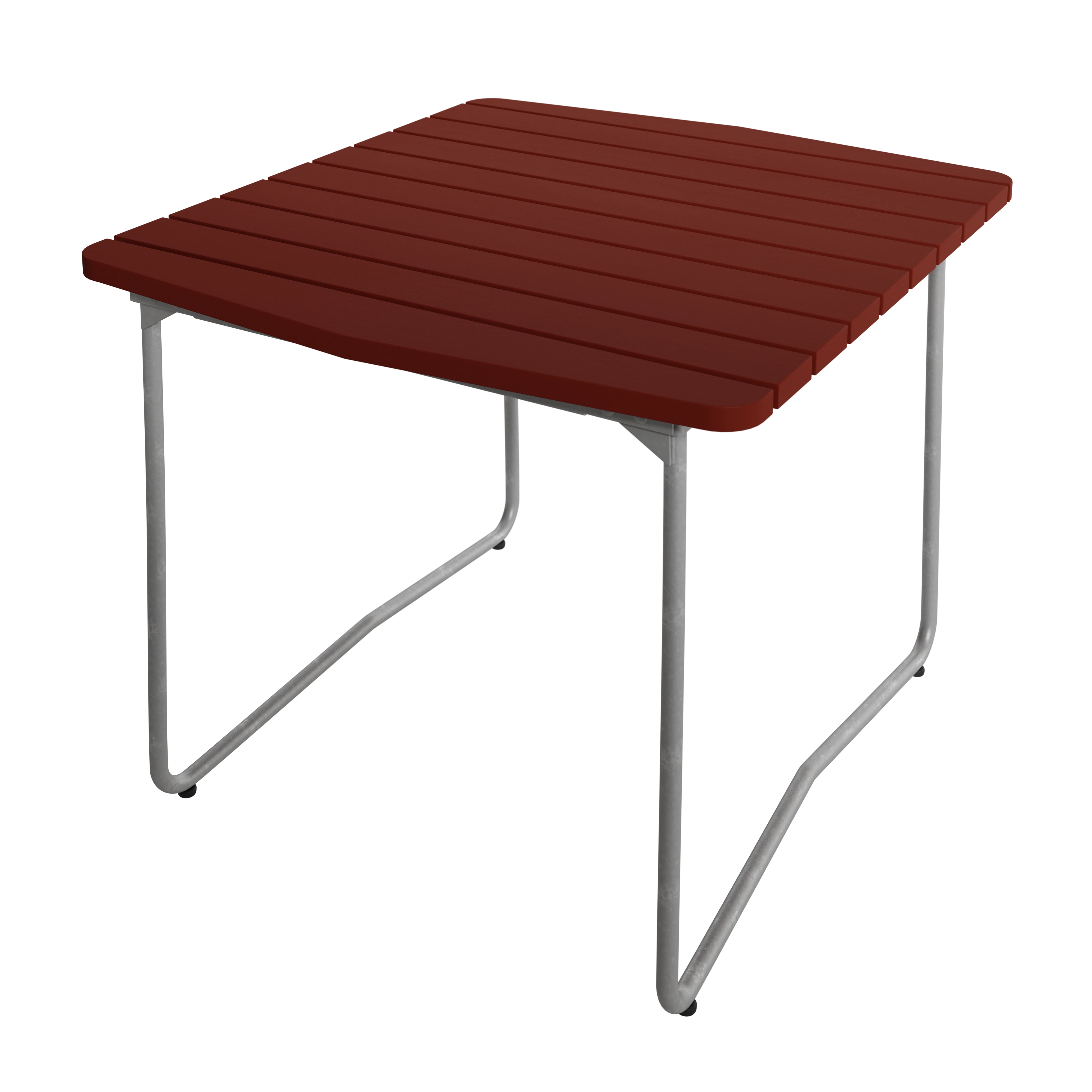 Grythyttan Stålmöbler B31 Bord 84x92 Cm / Galvaniserat Stål - Trädgårdsbord Ek Mörkröd